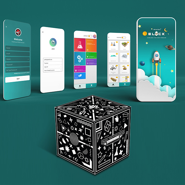 Irusu Block is a highly interactive box that superimposes virtual 3D elements